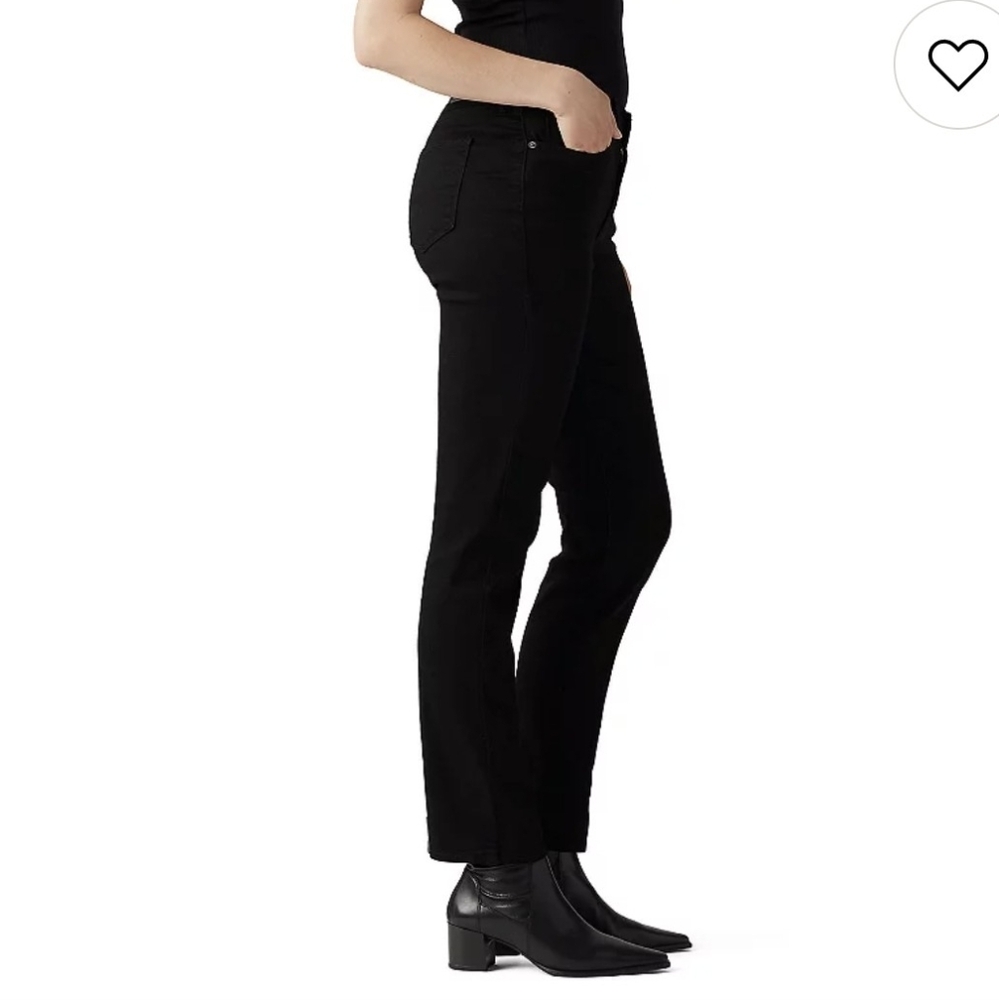 Levis 505 Straight Leg Black Jeans Sz 30 Tall *D7 - Picture 2 of 7